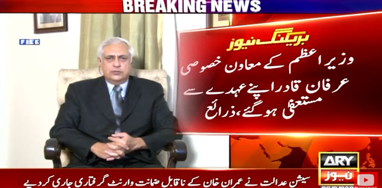 Irfan Qadir resigns as SAPM