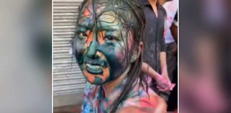 Japanese woman harassed in India during Holi