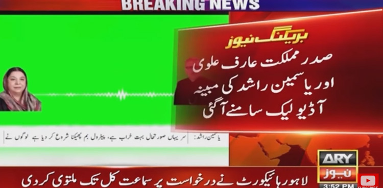 Alleged audio leak of President Arif Alvi, Yasmin Rashid surfaces