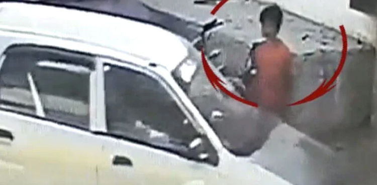 CCTV footage shows minor boy stealing car in Karachi