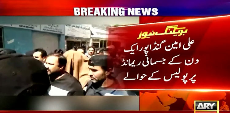 Islamabad court grants one-day physical remand of Ali Amin Gandapur