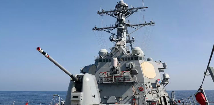 US warship sails through Taiwan Strait following China war games