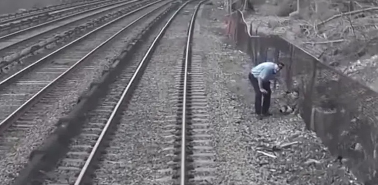 Conductor stops moving train, rescues minor boy from track