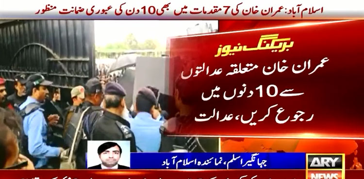 Imran Khan gets bail in nine cases