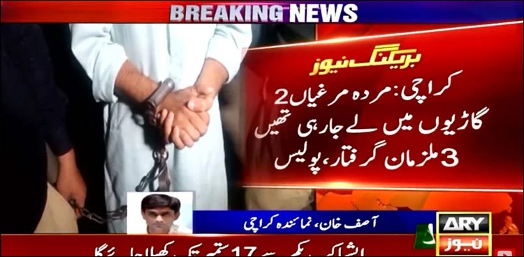 Karachi: Three arrested for supplying dead chicken meat in Korangi, Landhi