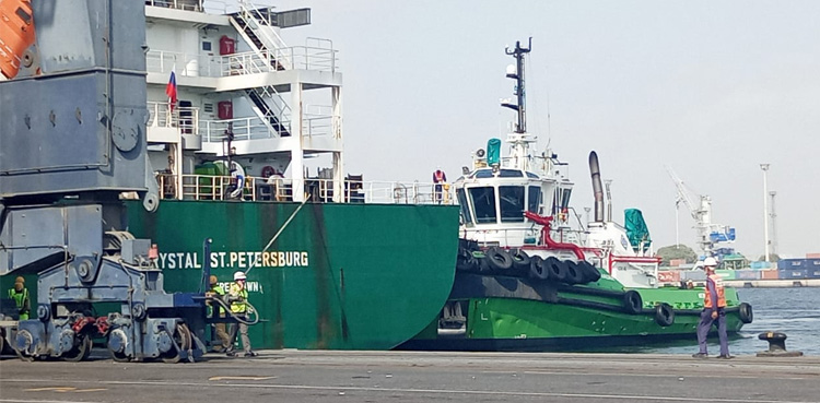 Russian container ship arrives at Karachi port 