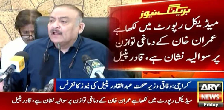 Medical report says Imran Khan not mentally stable: Health Minister