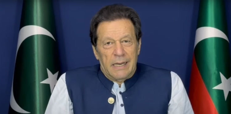 Attempts being made to ‘crush’ PTI on pretext of May 9 arson: Imran Khan