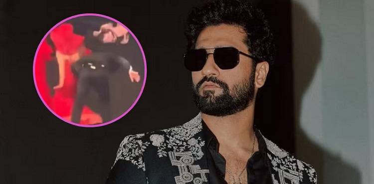VIRAL Video: Vicky Kaushal trips over Rakhi Sawant's dress at IIFA