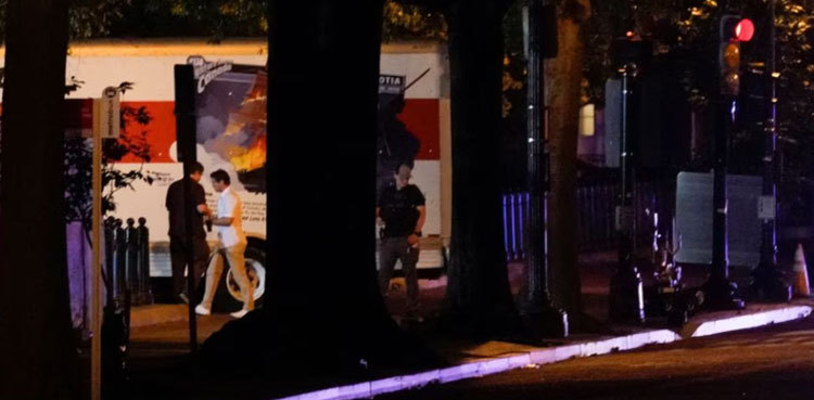 Driver detained after truck crashes into barriers near White House