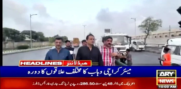 Karachi Mayor reviews sanitary works during early morning visit