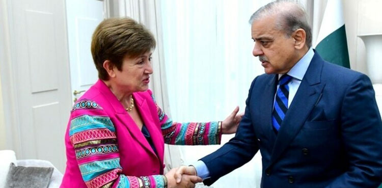 In last-ditch effort, PM Shehbaz Sharif meets IMF MD in Paris