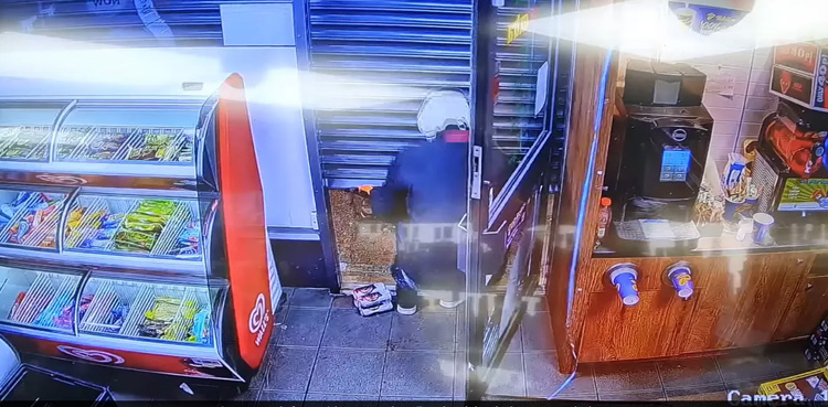 Watch: Shopkeeper foils robbery in UK, traps burglar inside shop