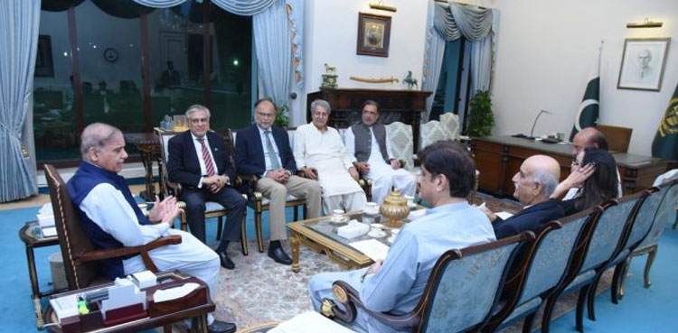 PM Shehbaz Sharif consults top allies on political situation