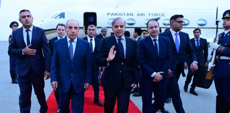PM Shehbaz arrives in Baku on two-day official visit