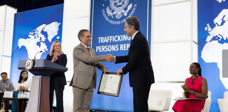 Pakistan's Zaheer Ahmed wins US award for anti-human trafficking efforts