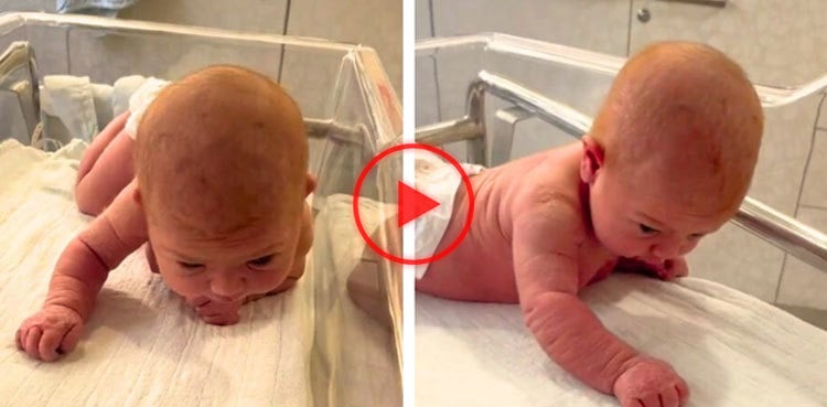 Doctor reacts to three-day-old baby's viral video
