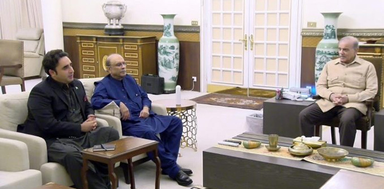 Asif Zardari, Bilawal Bhutto meet PM Shehbaz Sharif