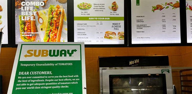 Some Subway India outlets drop tomatoes citing poor quality