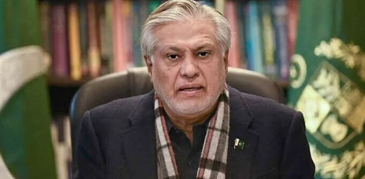 Ishaq Dar reacts to reports about running for interim PM's slot