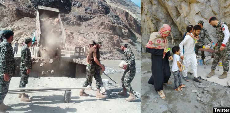 Security forces continue relief activities in flood-hit Swat, Dir, Chitral