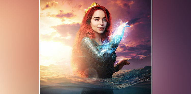 Stunning artwork imagines Emilia Clarke as Mera in Aquaman