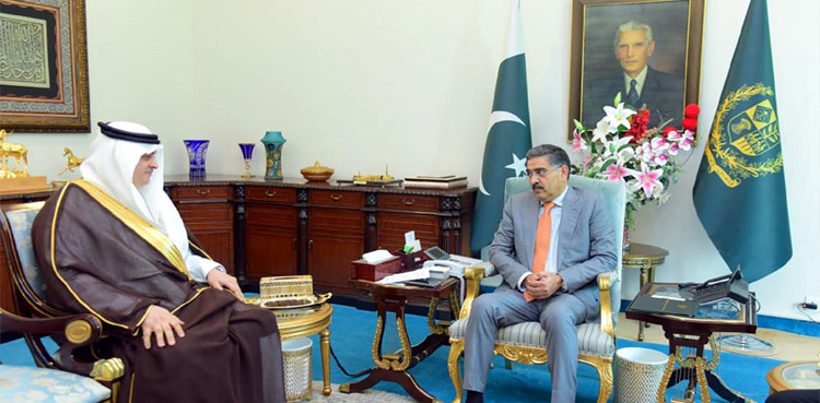 Caretaker PM lauds Saudi Govt for consistent support to Pakistan