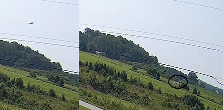 Viral video: Plane crashes into field with two people on board