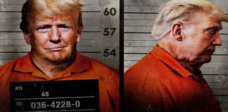 Trump's mug shot released after booking at Georgia jail on election charges