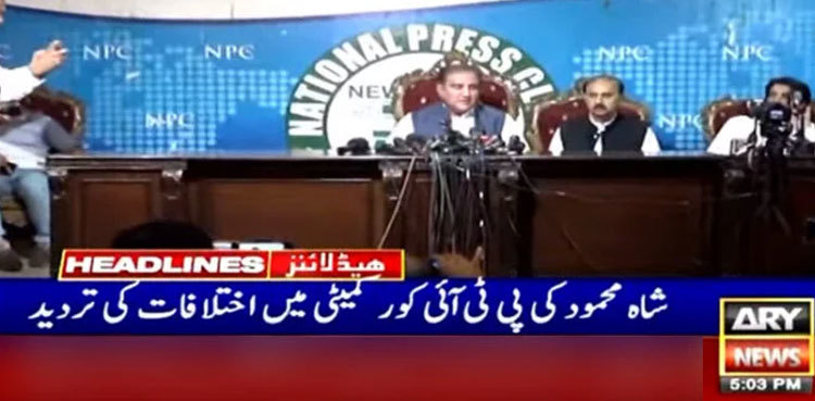 Shah Mehmood Qureshi denies reports of ‘differences within PTI’