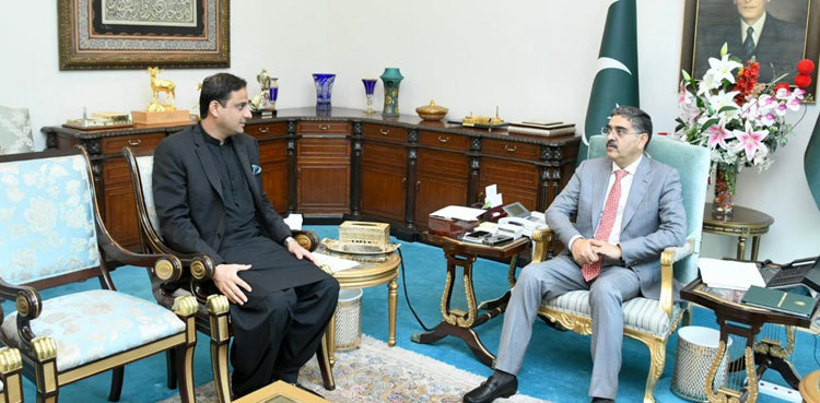 Caretaker PM meets Murtaza Wahab, vows to resolve Karachi’s issues