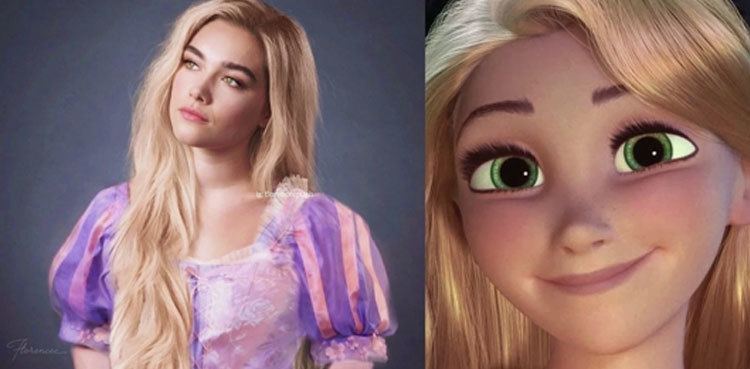 Florence Pugh playing Rapunzel in live-action 'Tangled' film?