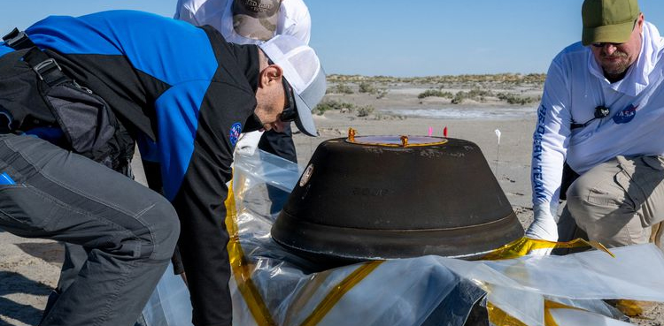 WATCH: NASA asteroid sample parachutes safely onto Utah desert
