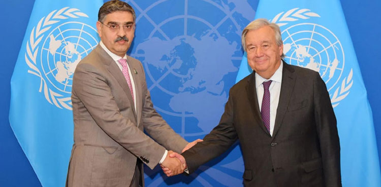 PM Kakar urges UN chief to fulfill climate finance commitments