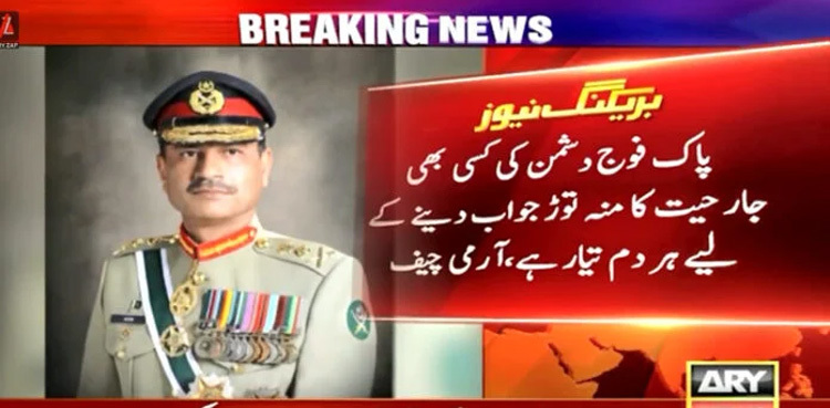 Armed forces committed to ensuring defence of motherland: COAS