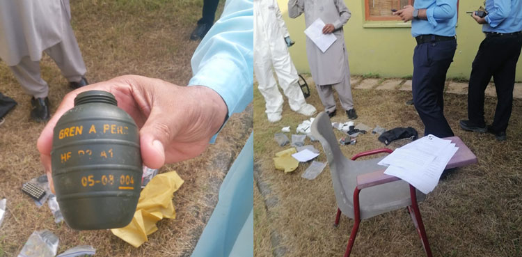 Suspicious bag containing grenade, Red Zone map seized in Islamabad