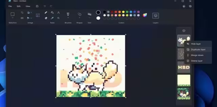 Microsoft Paint gets Photoshop like layers, transparency feature