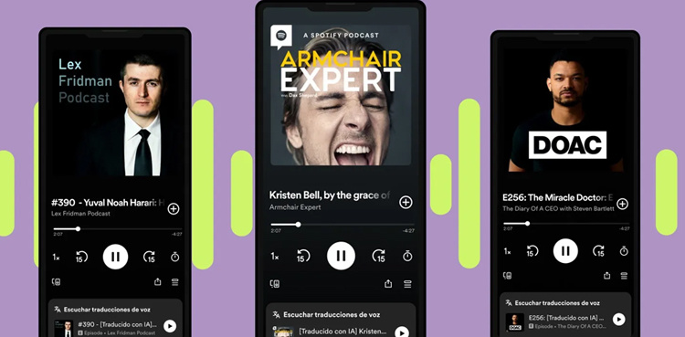 Spotify tests voice translation feature for podcasts