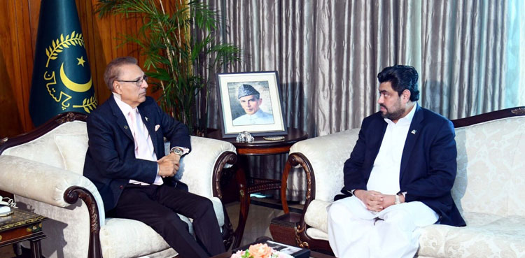 President Alvi, Kamran Tessori discuss Sindh development projects