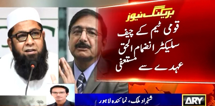 Inzamam-ul-Haq resigns as Pakistan Cricket Team's chief selector