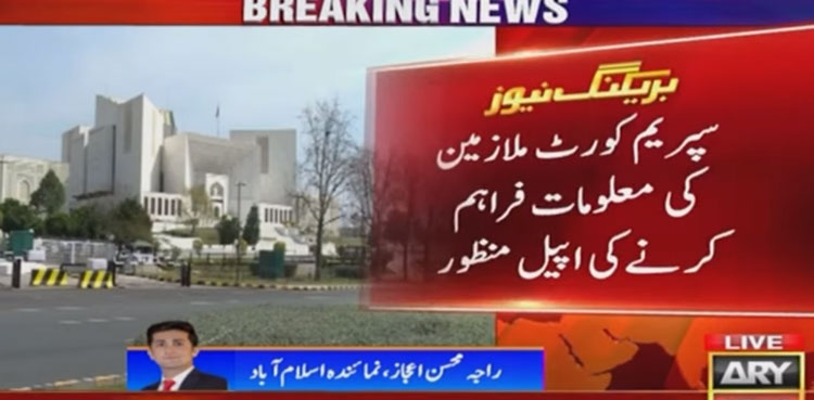 SC accepts plea seeking staff details under Right to Information Act