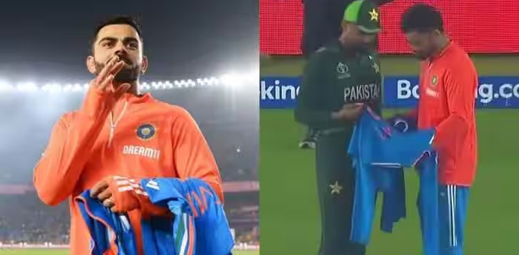WATCH: Viral Kohli gifts signed jersey to Babar Azam