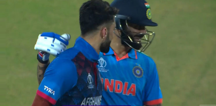 Watch: Kohli, Naveen bury hatchet in India-Afghanistan WC 2023 fixture