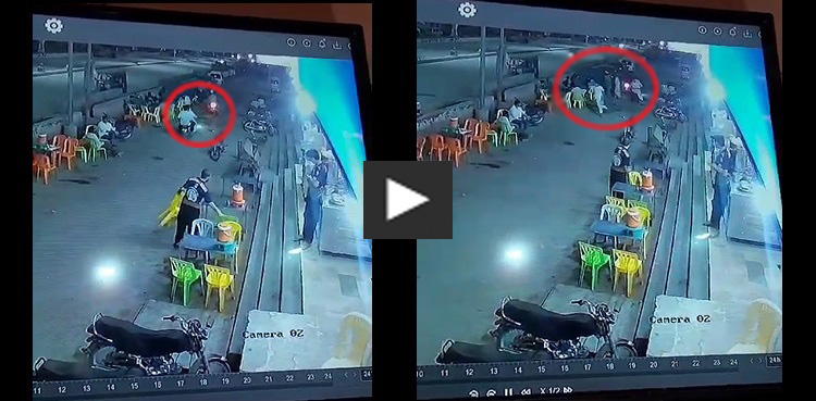 WATCH: Bandits loot mobile, cash from citizens in Karachi hotel