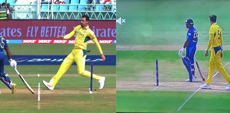 Watch: Mitchell Starc warns Kusal Perera during AUS v SL World Cup 2023 fixture