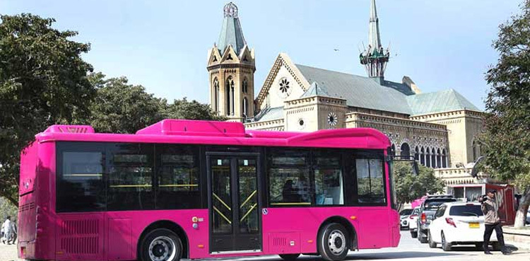 One killed in Karachi Pink bus accident