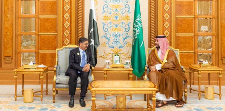 PM Kakar, Saudi Crown Prince call for end to Israeli aggression in Gaza