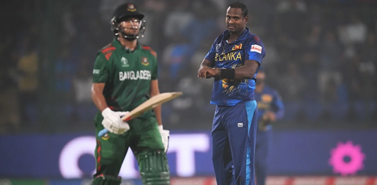 Angelo Mathews 'avenges' timed out dismissal against Bangladesh