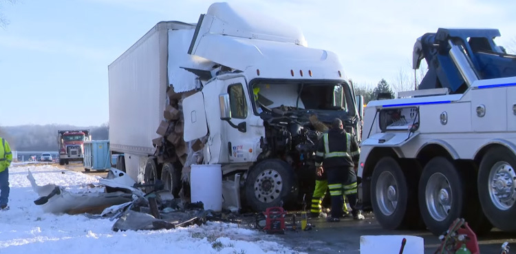WATCH: Highway covered in chocolate after accident