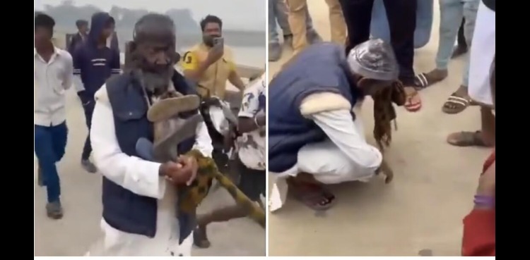 Viral video: 75-year-old man forced to lick spit, paraded with garland of shoes